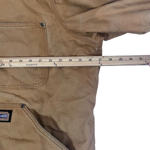 Vintage Canvas Chore Coat Mens XL Insulated Heavy Duck Cotton Workwear Tan - Picture 12 of 14